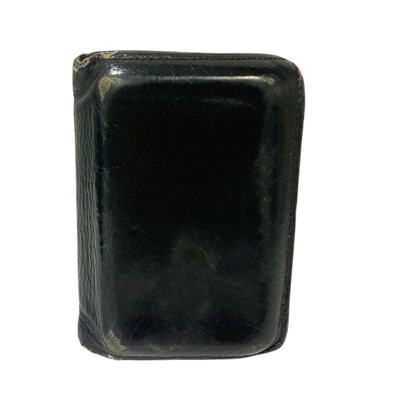 Vintage Coach Men’s Black Leather Bi Fold Wallet Card Holder - Picture 1 of 5